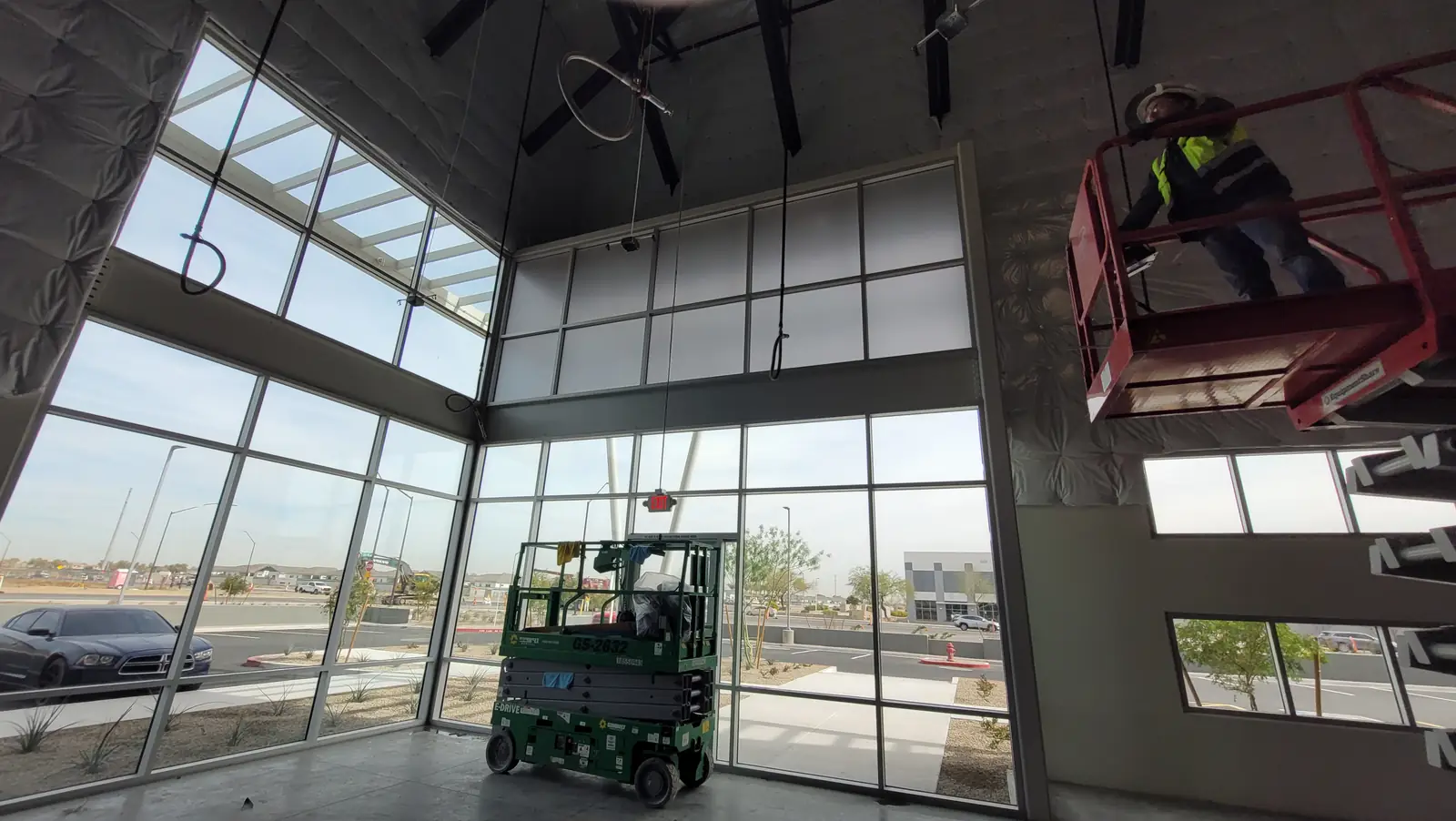Privacy window film installation in Chandler residential project